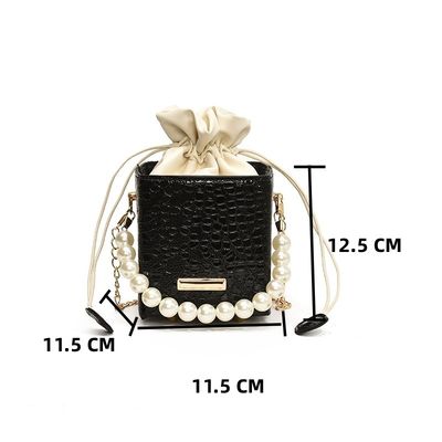 Sac à bouteilles de couleur de bonbon d'été avec chaîne de perles sac à épaule pour femmes