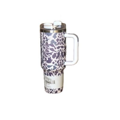 40 oz de l' imprimé du léopard de camouflage de paille pour les boissons chaudes et froides