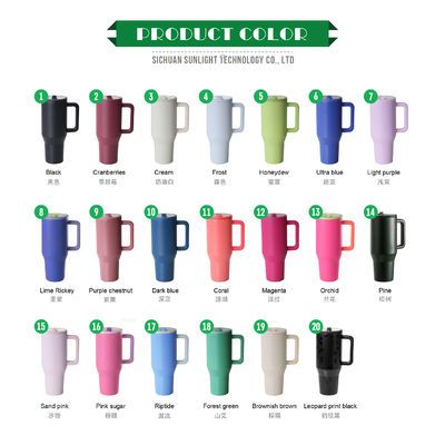 40 oz en acier inoxydable tasse de café thermique de voyage tasse avec poignée et flip top paille tumbler