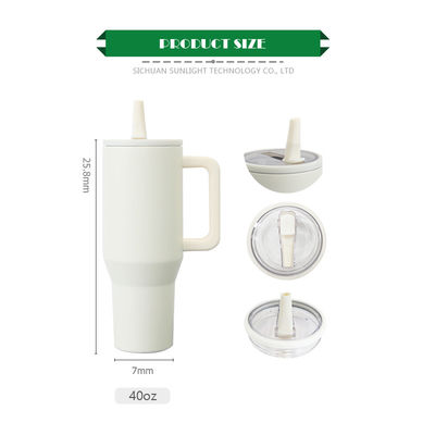 40 oz en acier inoxydable tasse de café thermique de voyage tasse avec poignée et flip top paille tumbler