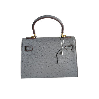 Couleur personnalisée 22 cm Mini autruche Kellyyy End Gros sac à main pour femmes Sac à main pour femmes
