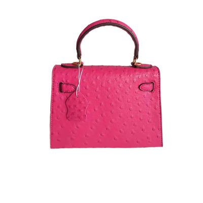 Couleur personnalisée 22 cm Mini autruche Kellyyy End Gros sac à main pour femmes Sac à main pour femmes