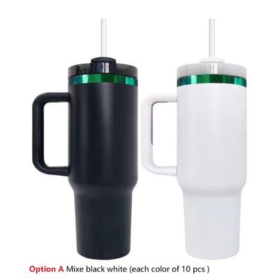 40 oz de cadeaux mixtes pour les voyages en poudre blanche noire de macaron arc-en-ciel plaqué en or pour la gravure au laser RTS H2.0
