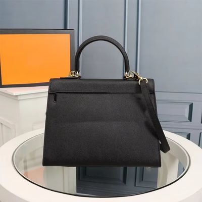 Sac à main en cuir à fermeture à serrure de design européen-américain pour la mode féminine