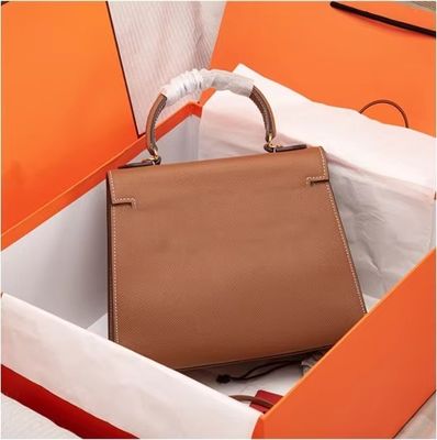 Sac à main en cuir à fermeture à serrure de design européen-américain pour la mode féminine