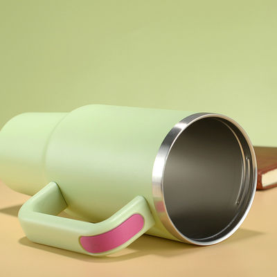 40 oz double mur en acier inoxydable Stan voiture métal Voyage tasse de café tumbler avec poignée