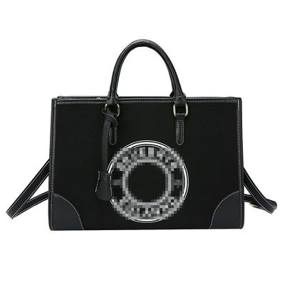 2024 Sac à main en toile à une épaule pour femme avec sac à main de grande capacité et fermeture à glissière