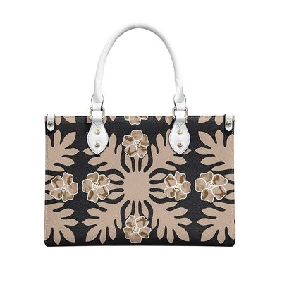 Toutes les saisons Noir et blanc Polynésien Luxe Sac à main pour femmes Matériau principal PVC
