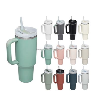2.0 Beauchy personnalisé 40 oz d' acier inoxydable isolation sous vide tasse de voyage avec paille avec capuchon