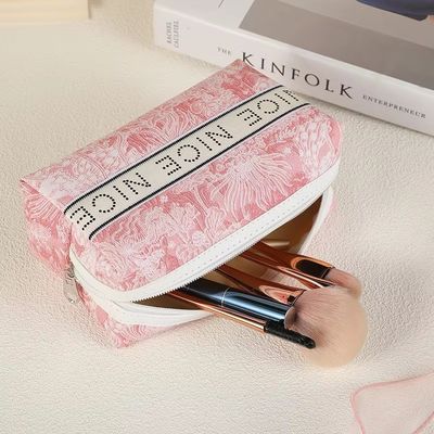 Outils de rangement Sac de maquillage écologique en paillettes Lettre imprimée Sac de maquillage pour femmes Sac