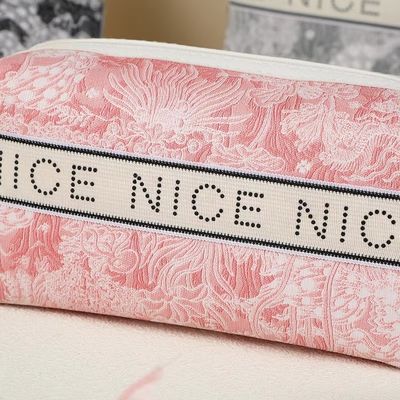 Outils de rangement Sac de maquillage écologique en paillettes Lettre imprimée Sac de maquillage pour femmes Sac