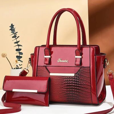 Saison d'hiver Sacs à main de grande capacité pour femmes en cuir PU au motif d'alligator