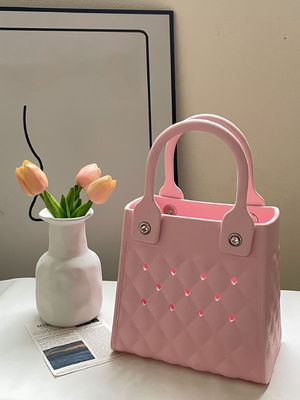 Fashion Style EVA en caoutchouc silicone sac à main pour femmes Summer Lady Beach Bag noir
