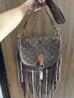 Sacs en vrai cuir avec écharpe Handba Moderne LL Ensemble avec revêtement en nylon