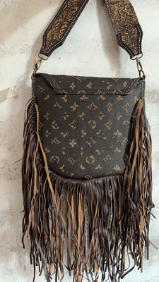 Sacs en vrai cuir avec écharpe Handba Moderne LL Ensemble avec revêtement en nylon