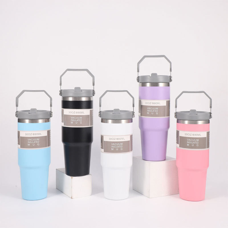 Coupe thermos isolée en acier inoxydable 30 oz pour garder les boissons froides et chaudes