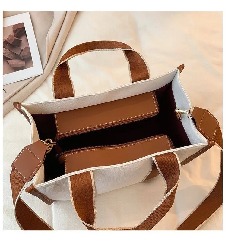 Tendance sac à main en toile de mode pour femmes sac à main à épaule de grande capacité sac à épaule unique pour femmes