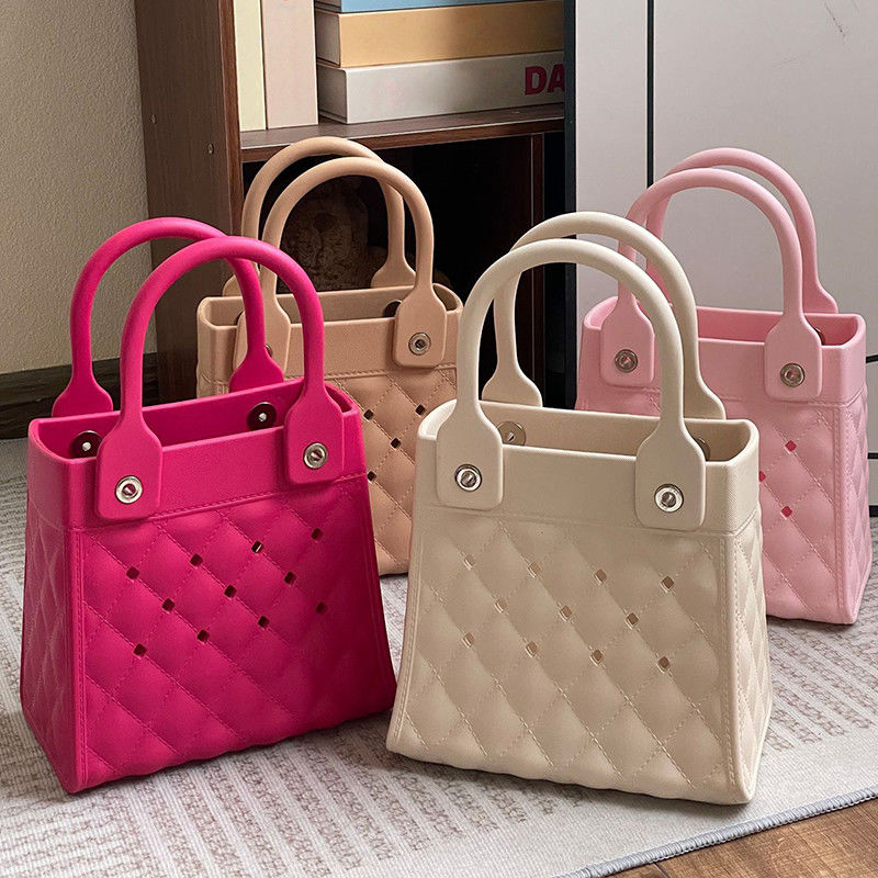 Fashion Style EVA en caoutchouc silicone sac à main pour femmes Summer Lady Beach Bag noir